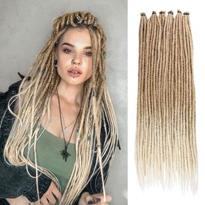 Fabrik Großhandel Afrika Hot Selling Handmade Dreadlocks Haar verlängerungen Häkeln Haar Schwarz Braun Synthetisches Haar 1 Stränge - Product Image 2