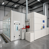 Prix de vente directe Cabines de peinture électriques industrielles 53 kW pour voitures 80 ° Cabine de peinture au four à double aspiration avec chauffage Quantum
