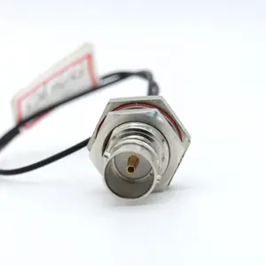 Factory Wholesale full copper plug BNC female plug to UFL connector Coaxial RF Cable Connector for Coaxial Cable