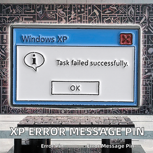 L'attività Windows XP non riuscita con lo smalto Pin messaggio di errore del Computer con spilla spilla con risvolto distintivo gioielli regalo - Product Image 2