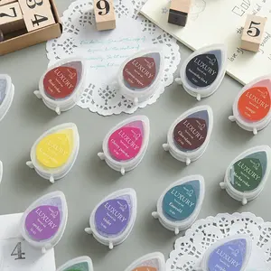 24 farben Stempel Tinte Pad für Wachs Gummi Flash Holz Briefmarken Multicolor Stempel Tinte Schwamm Pad