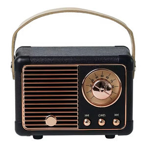 Креативный подарок мини беспроводной ретро динамик FM радио USB музыкальный плеер портативный классический BT динамик с ручной настольный декор - Product Image 1