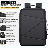 Mochila para Portátil de 15.6 Pulgadas, Impermeable, con Puerto de Carga USB, Expandible, de Poliéster, Gran Capacidad, para Viajes y Actividades al Aire Libre
