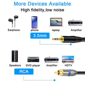 Nhà Máy OEM 3.5Mm Jack Stereo Âm Thanh Nam Để Dual 2 <span class=keywords><strong>RCA</strong></span> 3.5Mm Trs Để Đôi <span class=keywords><strong>RCA</strong></span> Âm Thanh Phụ Trợ Stereo Y Splitter Cáp - Product Image 2