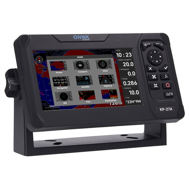 New ONWA KP-27A 7 Inch GPS Chart Plotter Marine Electronics Navigation with AIS Class B+ Transponder