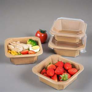 Caja Rectangular Desechable para Ensaladas, Personalizada con Impresión, de Papel Kraft, con Tapa, para Llevar, de Grado Alimenticio - Product Image 4