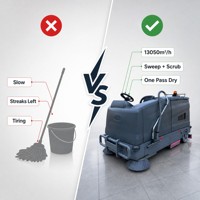Nettoyeur de sols électrique automatique robuste S1450 pour centre logistique et entrepôt de grande taille