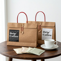 Boîte d'emballage portable en papier kraft pour café filtre, thé, biscuits, pain, pâtisseries, bonbons de mariage - Fabricant en gros