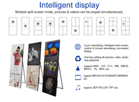 Écran publicitaire numérique LED pliable et mobile P2.5 P3 avec support Wi-Fi pour centre commercial