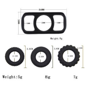 Vier Stück Silikon Foreskin Corrector Resistance Ring Verzögerung Ejakulation <span class=keywords><strong>Penis</strong></span> ringe Sexspielzeug für Männer Daily/Night Cock Ring % - Product Image 2