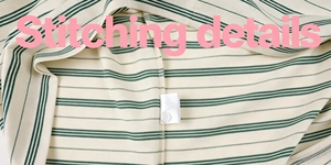 Camiseta Polo Personalizada a Rayas Verdes <span class=keywords><strong>Crema</strong></span> para Hombre, Cuello Blanco, Manga Corta, Casual, al por Mayor - Product Image 6