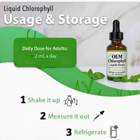 Gouttes de Chlorophylle Marque Blanche Saveurs Personnalisées OEM – Complément Alimentaire Liquide pour le Soutien Immunitaire et la Santé Digestive