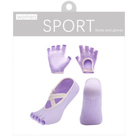 Vente en gros de gants en coton et dentelle pour femmes Chaussettes de yoga à demi-doigts avec chaussettes de Pilates quantité minimale de commande basses sans orteils