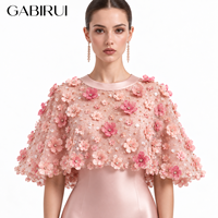 Abaya GABIRUI luxueuse en polyester brodée de fleurs, ornée de perles et de paillettes, grande taille, élégante, longueur cheville, manches longues, coupe ample.