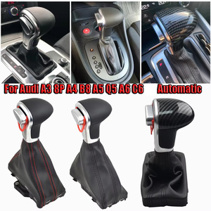 หัวเกียร์หุ้มหนัง PU โครเมียม สำหรับรถยนต์ออดี้ A4 B8 ปี 2009 ขึ้นไป/A5 ปี 2008 ขึ้นไป/Q5 ปี 2009-2015/A6 C6 ปี 2006-2011/A6L C7 ปี 2012-2018 - Product Image 3