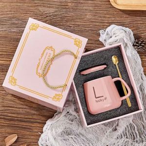 Custom Logo Ceramic Coffee Mugs Large Capacity Wholesale Magic Tea Mug with Lid Spoon <b>Gift</b> <b>Box</b> for Corporate Promotional <b>Gifts</b> - Product Image 1