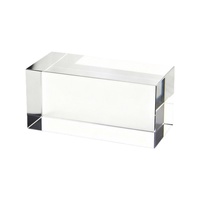 Support de présentation de bijoux en bloc de cristal transparent, base carrée transparente pour minéraux, pierres précieuses, figurines et modèles, présentoir de comptoir