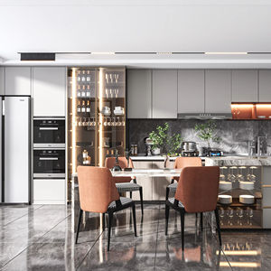 ตู้ครัวทันสมัยแบบสั่งทำ ไม้เนื้อแข็งเป็นมิตรกับสิ่งแวดล้อม พร้อมบริการออกแบบฟรี - Product Image 1