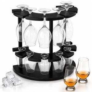 Support de rangement et de séchage en bois pour verres à whisky, verres à vin à pied et verres à bourbon <span class=keywords><strong>Glencairn</strong></span> - Product Image 1