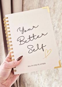 Self-Care Gratitude <b>Journal</b> All in One Wellness Planner with Spiral Binding 100 Sheets Customizable Paper Cover Hardcover Gift - Product Image 2