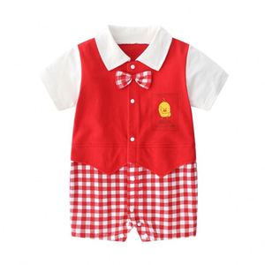100% coton bébé vêtements ensemble <span class=keywords><strong>petit</strong></span> Gentleman broderie motif nouveau-né vêtements d'été pour bébé garçons - Product Image 6