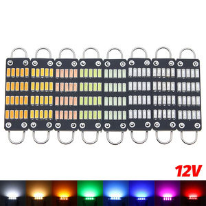 ไฟอ่านหนังสือแบบวงแหวนคู่ LED 4014 20SMD ขนาด 44 มม. พร้อมตะขอคู่สำหรับรถยนต์ ชุดติดตั้งใหม่สำหรับตกแต่งภายในรถยนต์ อุปกรณ์เสริมไฟบนหลังคารถยนต์ - Product Image 1