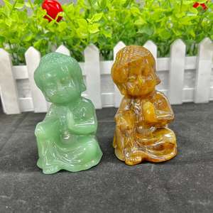 Prix d'usine, vente en gros de sculptures de <span class=keywords><strong>Bouddha</strong></span> en aventurine, pierre précieuse naturelle - Product Image 5