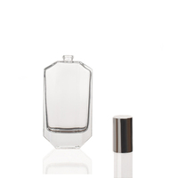 Flacons de parfum en verre transparent de haute qualité 100 ml, carrés, vaporisateur à pompe de luxe, vente en gros, vides, avec diffuseur à roseaux