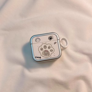 Nouvelle <span class=keywords><strong>coque</strong></span> de protection pour écouteurs motif empreintes de pattes de chat et de chien, <span class=keywords><strong>couple</strong></span> de dessins animés mignons - Product Image 4
