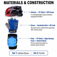Kit Casque et Gants pour Enfants en Gros, Doublure PC EPS, pour Vélo, Trottinette, Sports de Plein Air, Réglable