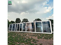 Maison conteneur en acier contemporaine Apple, style de conception européen, villa, appartement, bureau, bâtiment commercial, utilisation de panneaux sandwich