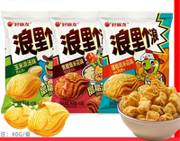 Prix de gros, chips de pommes de terre coréennes Orion, saveur crevettes, 40g, prêtes à manger, texture semi-molle, nourriture soufflée, en-cas exotiques
