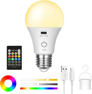หลอดไฟอัจฉริยะ YIHAN RGBW LED ขั้ว E27 เปลี่ยนสีได้ ควบคุมด้วยรีโมทหรี่แสงได้ อายุการใช้งาน 30000 ชั่วโมง แสงขาวกลาง 4100K  วัสดุพลาสติกทรงกลม - Product Image 2