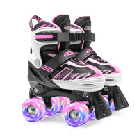 Patins à roulettes Quad pour garçons et filles Patins à roulettes en ligne clignotants de taille réglable populaires et chauds