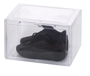 ขายส่ง สีดำกล่องเก็บขาย-ขายร้อนสีดำรองเท้าเก็บกล่องพลาสติกสำหรับบ้าน