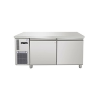 Congélateur vitrine sous comptoir pour cuisine professionnelle, capacité 250L, de -18°C à -5°C, horizontal, à refroidissement par air, poste de travail