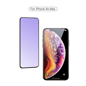 Para <span class=keywords><strong>iPhone</strong></span> <span class=keywords><strong>XS</strong></span> <span class=keywords><strong>MAX</strong></span> helada Anti púrpura azul Luz de película Protector de pantalla de <span class=keywords><strong>cristal</strong></span> templado de guardia - Product Image 4