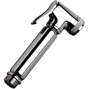 Cabezal de ducha Hydrobrush con botón pulsador, níquel cepillado, 19,1 cm de ancho, 7,6 cm de altura, para uso en el baño - Product Image 1