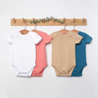 Baju Bayi Baru Lahir Model Romper Motif Kartun Musim Semi 100% Katun Berkualitas Tinggi Onesie Bayi Kancing Tekan Grosir Pabrik