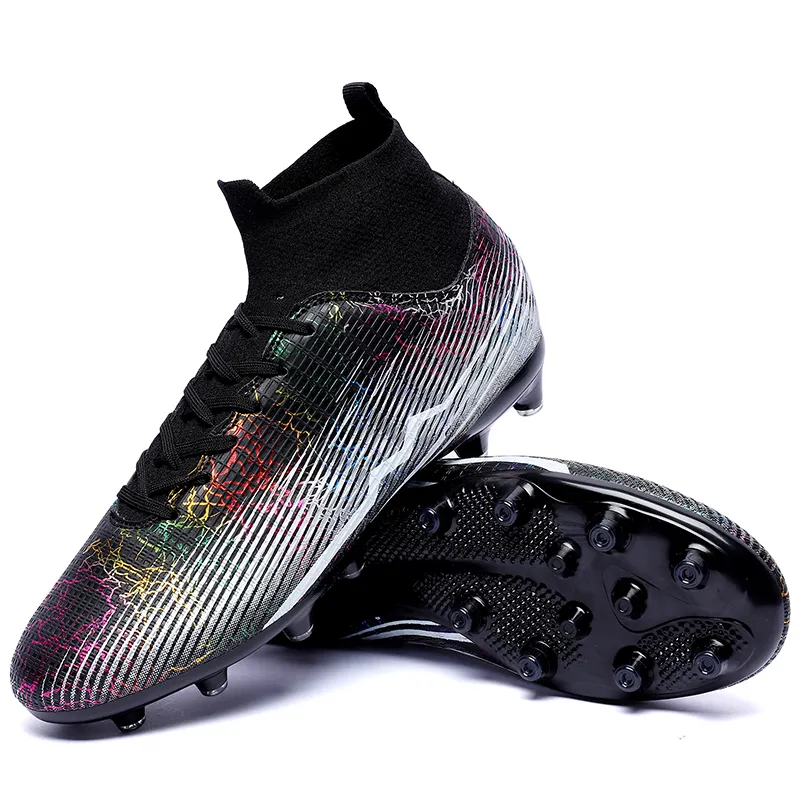 Hot Selling Large size Non-Slip Turf Soccer Cleats TF/FG Training Chaussures De Football Chuteira Campo Football Boots for Men