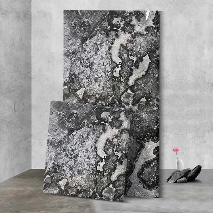 Barato preço natural pedra chinês cinza mármore itália cinza azulejos e telhas de chão AM-BA04Y