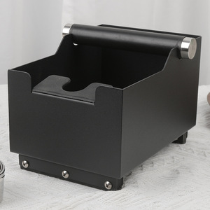 Weike - Contenedor de Posos de Café Cuadrado Compacto Estilo Rústico, Pequeño Contenedor de Posos de Café para Cocina, Duradero y Profesional para Espresso - Product Image 1