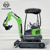 Mini-excavatrice FULCORE CE EPA EuroV certifiée ISO avec double contrepoids et cabine pour l'aménagement paysager de jardin