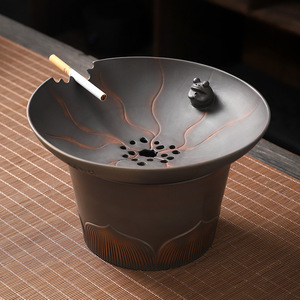 Service à thé en poterie pourpre, moulage de thé, porte-encens, cendrier, baril filtre avec couvercle, bassin à thé, tasse d'eau à tasse - Product Image 5