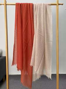 תערובת כתום קשמיר טאן חורף צעיף פשמינה 200s/2 פשמינה גדול קשמיר צעיפים לנשים - Product Image 4