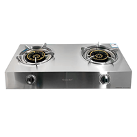 Cuisinière à gaz à 2 brûleurs Table en verre cuisinière à gaz