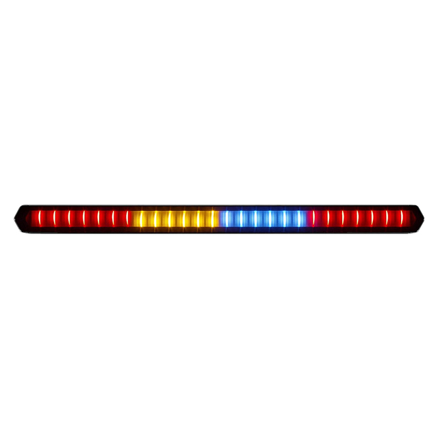 Chase Rear Facing 27 Mode 5 Color Yellow Red White Blue Flashing LED Light Bar 28-inch Chase Light Blue Red