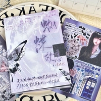 Nouvel album d'autocollants japonais Y2K mignon pour filles, journal, coque de téléphone, scrapbooking DIY, autocollants décoratifs Kawaii, cadeau