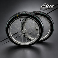 Kit de roues de route 70/90-17 90/80-17 pour Sur-Ron Light Bee LBX, 17 pouces, aluminium CNC 7075, argent chromé, amélioration Supermoto