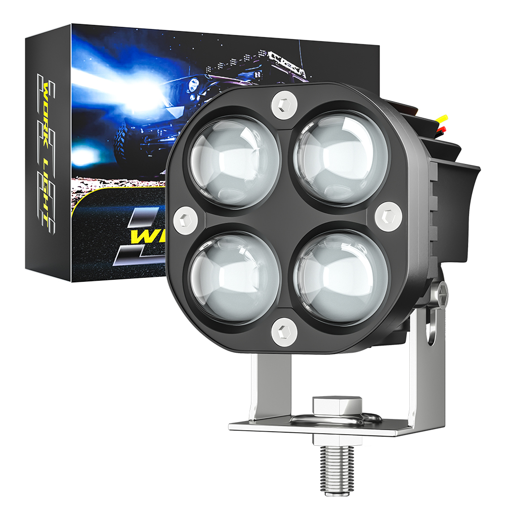 DXZ 3-Inch Dual Color LED Driving Lights White Yellow Fog Lamp Pods Spot Beam Offroad Work Light for Truck Tractor SUV Motor